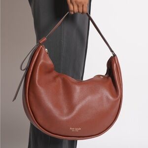 PRE LOVED Kate Spade New York Rust Smile Large Pebbled Leather Shoulder Bag